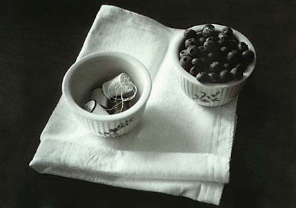 Bowl of Blueberries & Bowl of Thread