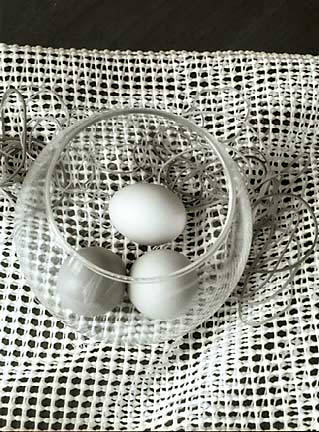 Eggs in Bowl with Rubber Bands