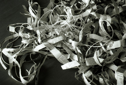 Torn Paper with String