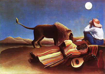 Rousseau2 Postcard "The Sleeping Gypsy"